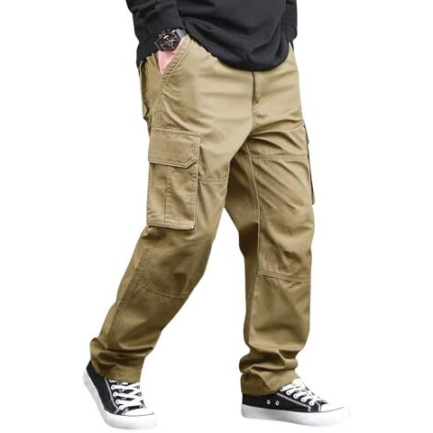 Lymio Men Cargo || Men Cargo Pants || Men Cargo Pants Cotton || Cargos for Men (Cargo-46-49) (in, Alpha, L, Khakhi)