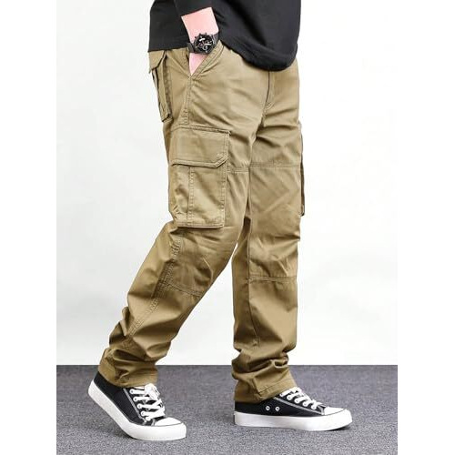 Lymio Men Cargo || Men Cargo Pants || Men Cargo Pants Cotton || Cargos for Men (Cargo-46-49) (in, Alpha, L, Khakhi)