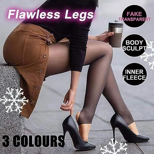 DIGITAL SHOPEE Women Leggings Pants Warm Fleece Lined Black