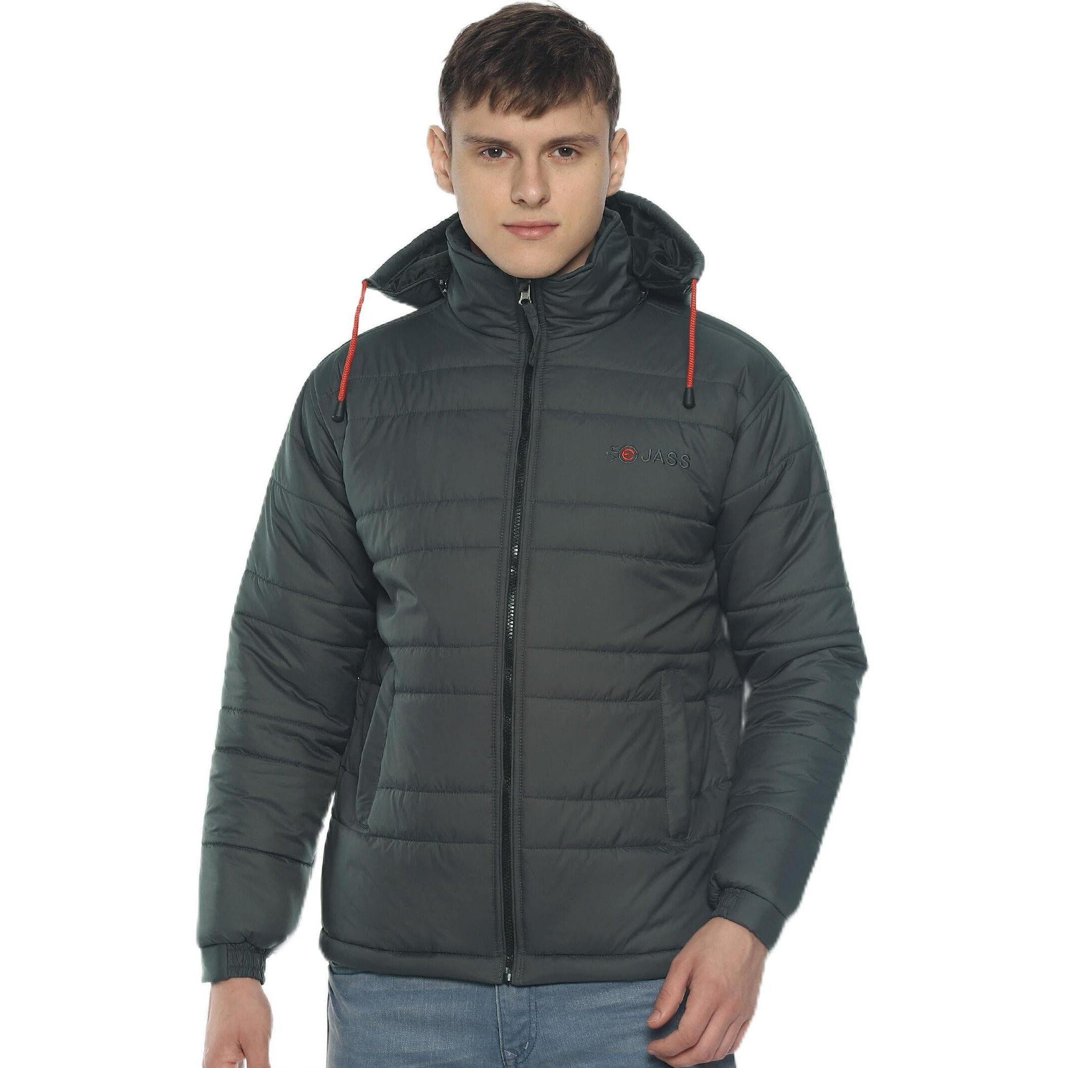 VROJASS Full Sleeve Solid Men's Bomper Jacket (L, Grey)(VROBJF-GM-L)