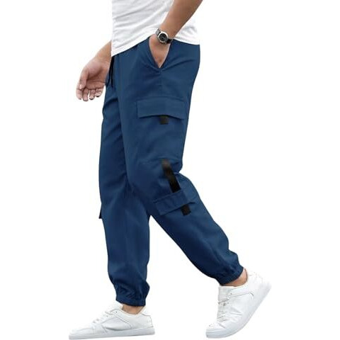 Lymio Track Pant for Men || Track Pants || Plain Track Pant (Track-06-08) (in, Alpha, 2XL, Blue)