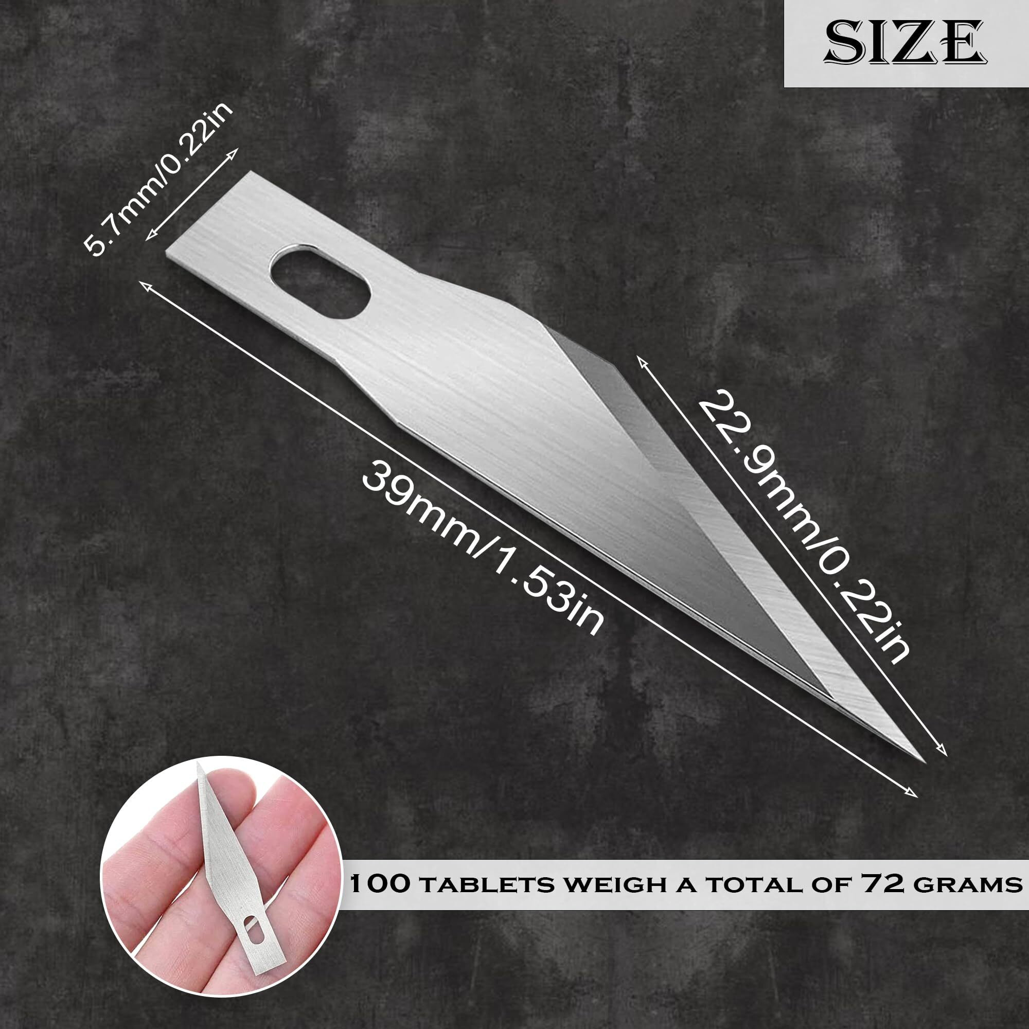 Detail Precision Pen Knife with 5 Interchangeable Sharp Blades for Carving & Mat Cutting Paper Cardboard Sheets Craft Razor Cutter Blade Art Pencil Pack of 1