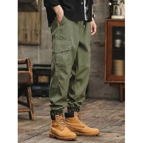 Lymio Men Cargo || Men Cargo Pants || Men Cargo Pants Cotton || Cargos for Men (Cargo-72-Green-XL)