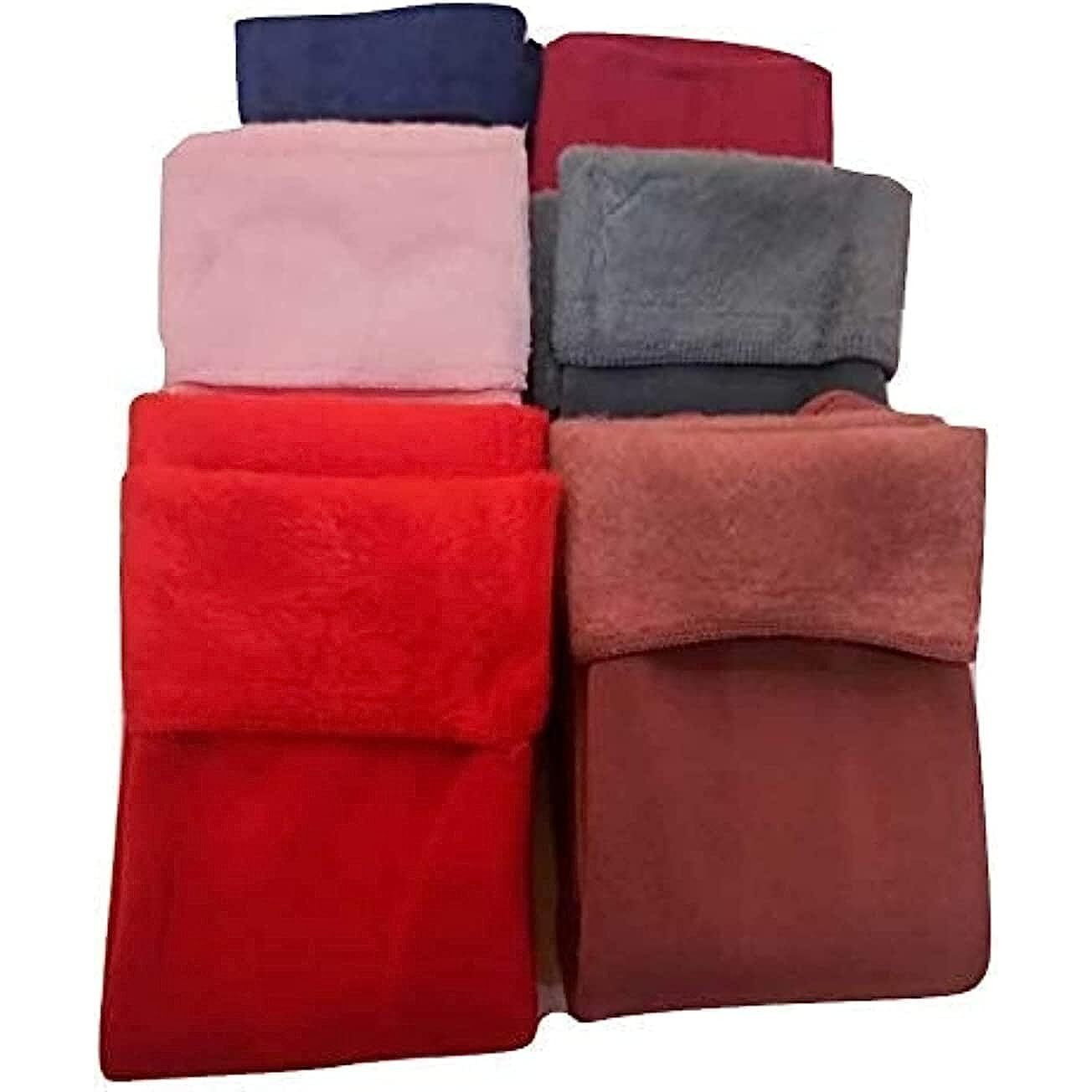 DIGITAL SHOPEE Women 6 Pair Thumb Thermal Socks Winter Velvet Pile Lined Socks Thick Slipper Socks