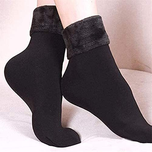 DIGITAL SHOPEE Women 6 Pair Thumb Thermal Socks Winter Velvet Pile Lined Socks Thick Slipper Socks