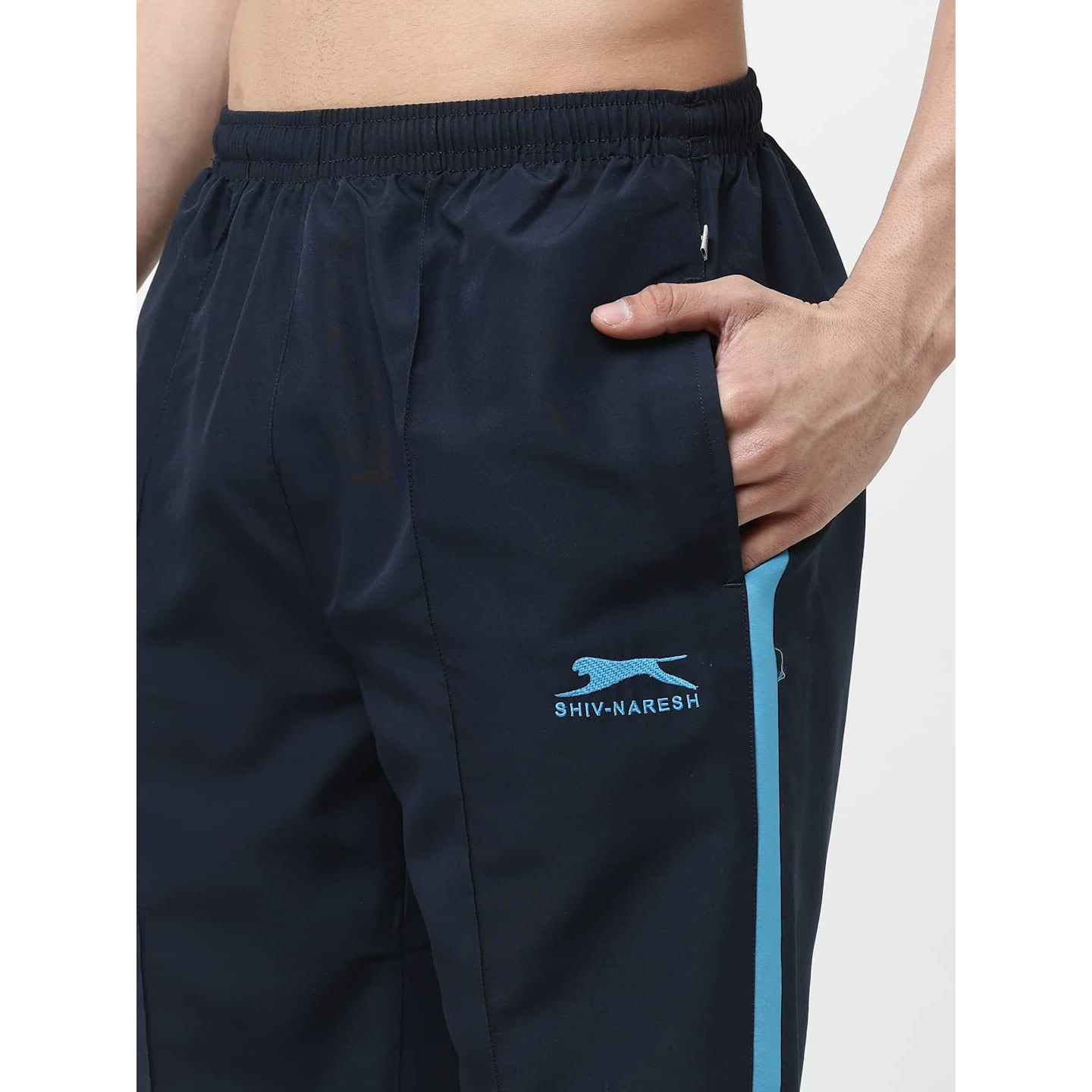 Shiv Naresh Track Suit for Men | Regular Fit | Sports Wear | Moisture Wicking | Navy/Cyan | Style no. 421B