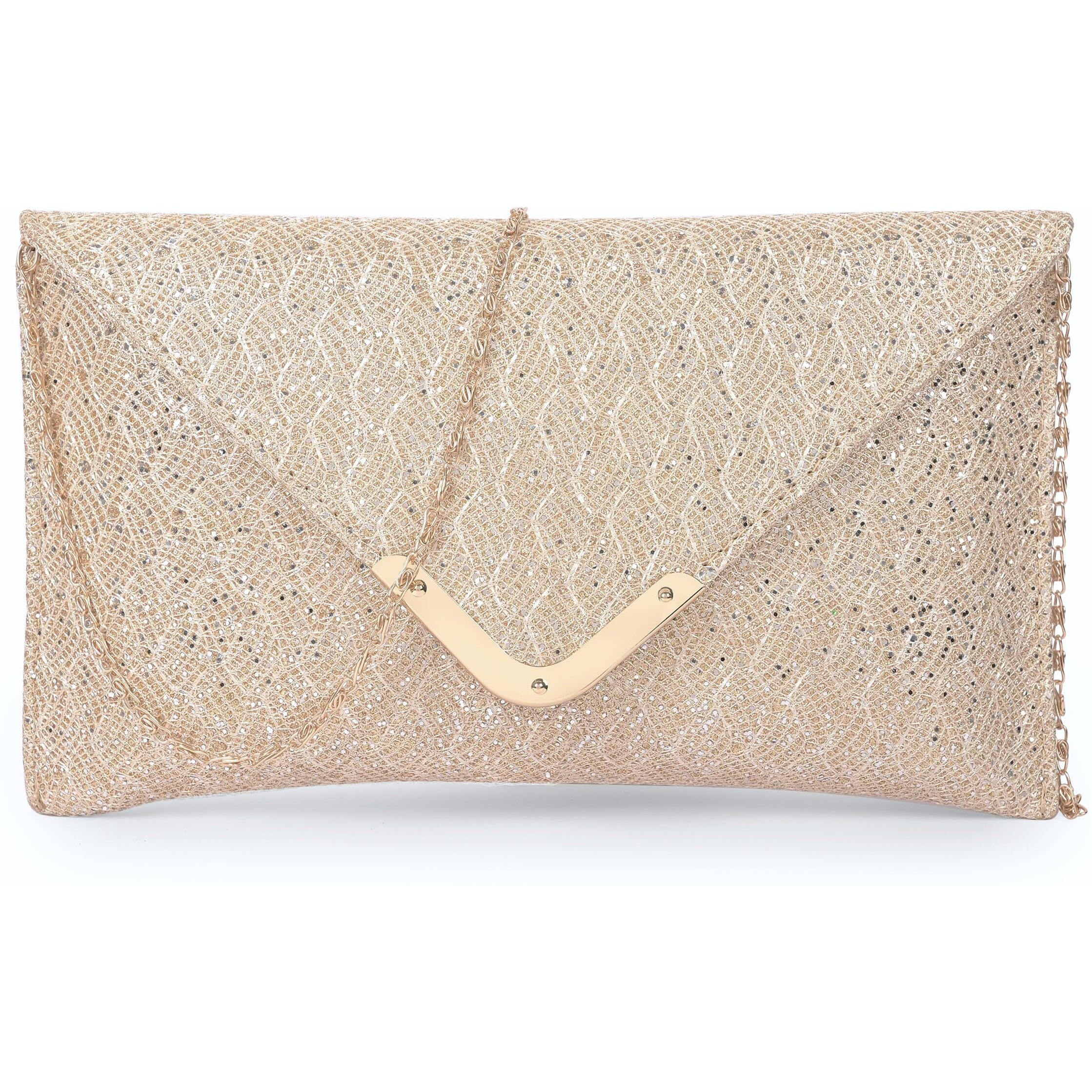 ADISA CL029 women clutch/sling bag (Gold)