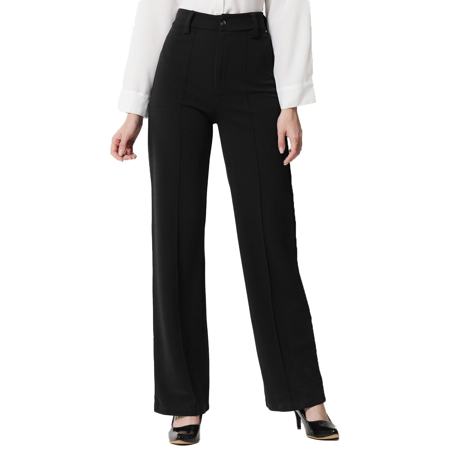 KOTTY Women's Straight Casual Pants (KTTWOMENSPANT151_Black673