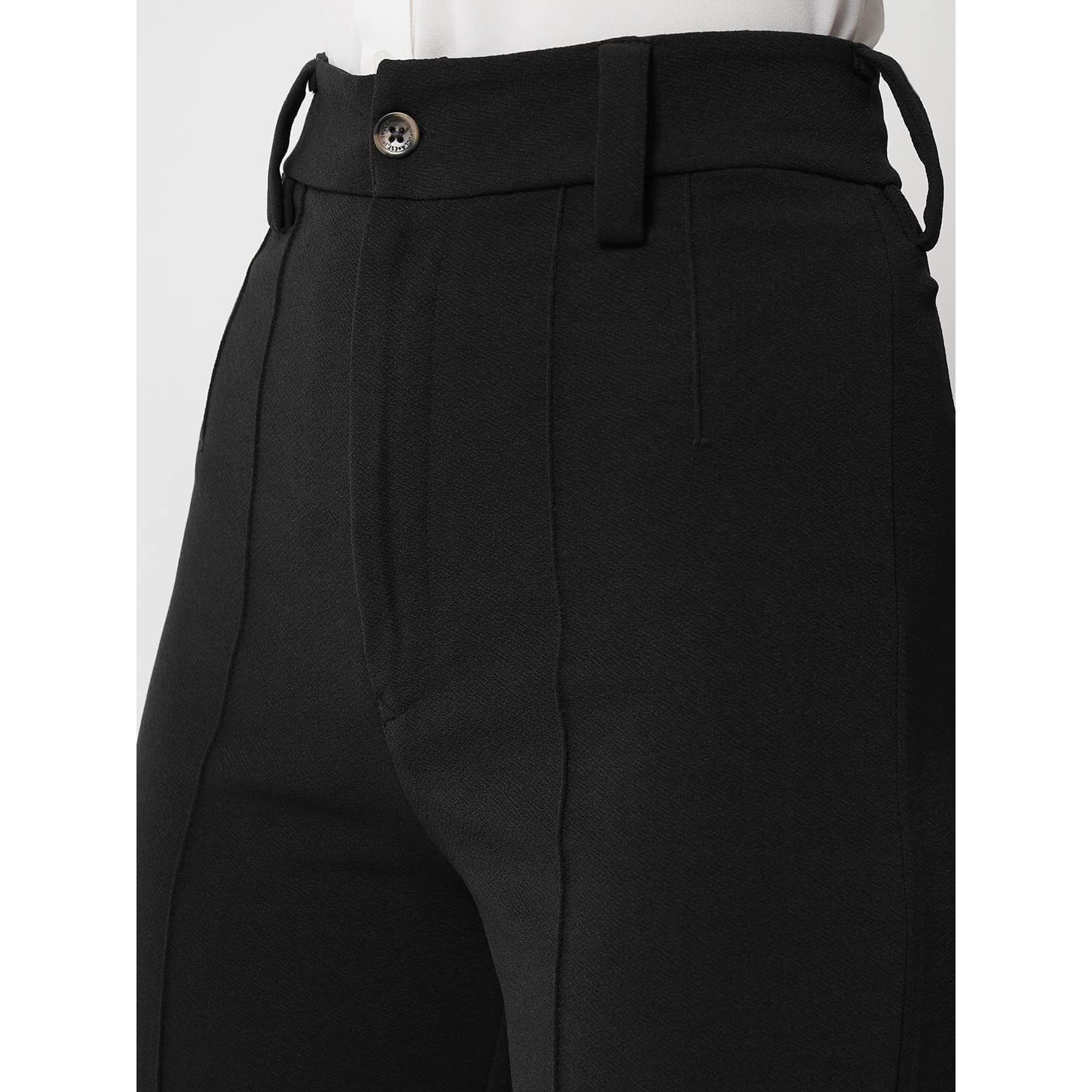 KOTTY Women's Straight Casual Pants (KTTWOMENSPANT151_Black673