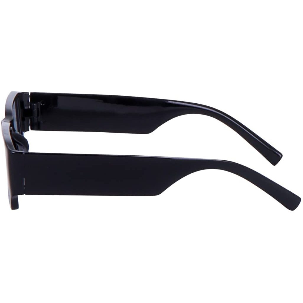 CREATURE MC stan Rectangle Retro Vintage Narrow Unisex Sunglasses Small Narrow Square Sun Glasses (SUN-089-BLK) (BLACK)
