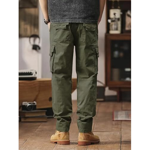 Lymio Men Cargo || Men Cargo Pants || Men Cargo Pants Cotton || Cargos for Men (Cargo-54-57) (in, Alpha, L, Green)