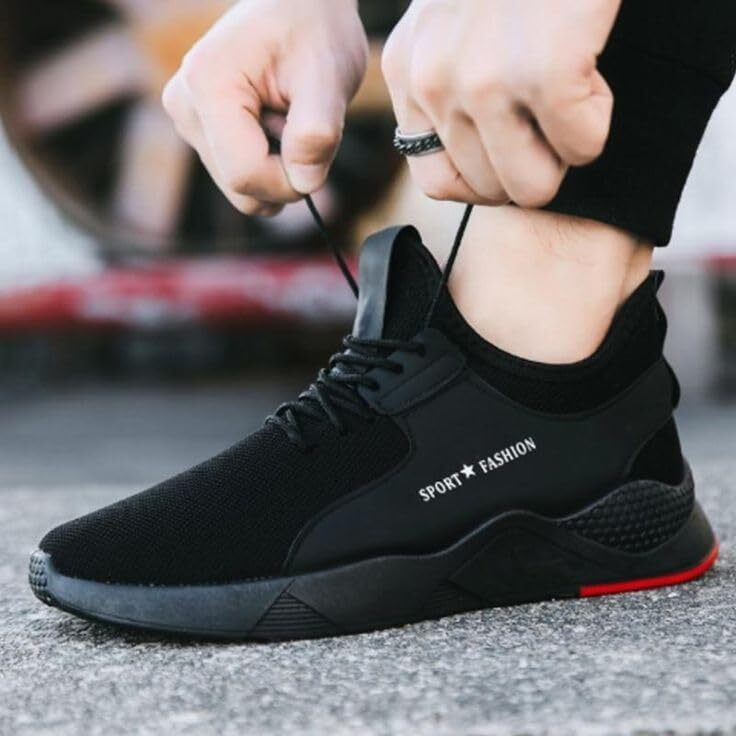 AADI Men's Black Mesh Outdoor Casual Shoes MRJ1346_9