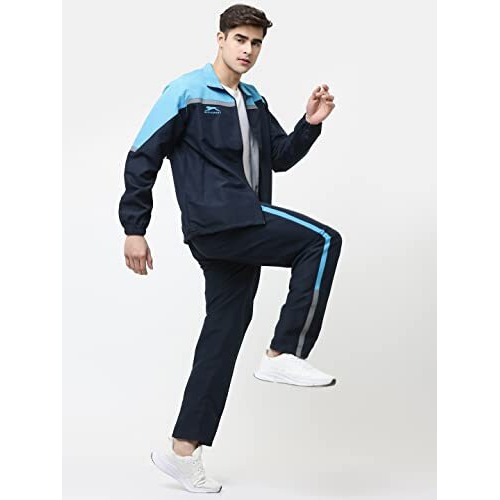 Shiv Naresh Track Suit for Men | Regular Fit | Sports Wear | Moisture Wicking | Navy/Cyan | Style no. 421B