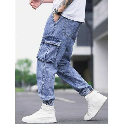 Lymio Men Jeans || Jeans for Men || Cargo Jeans (09-10) (32, Blue)