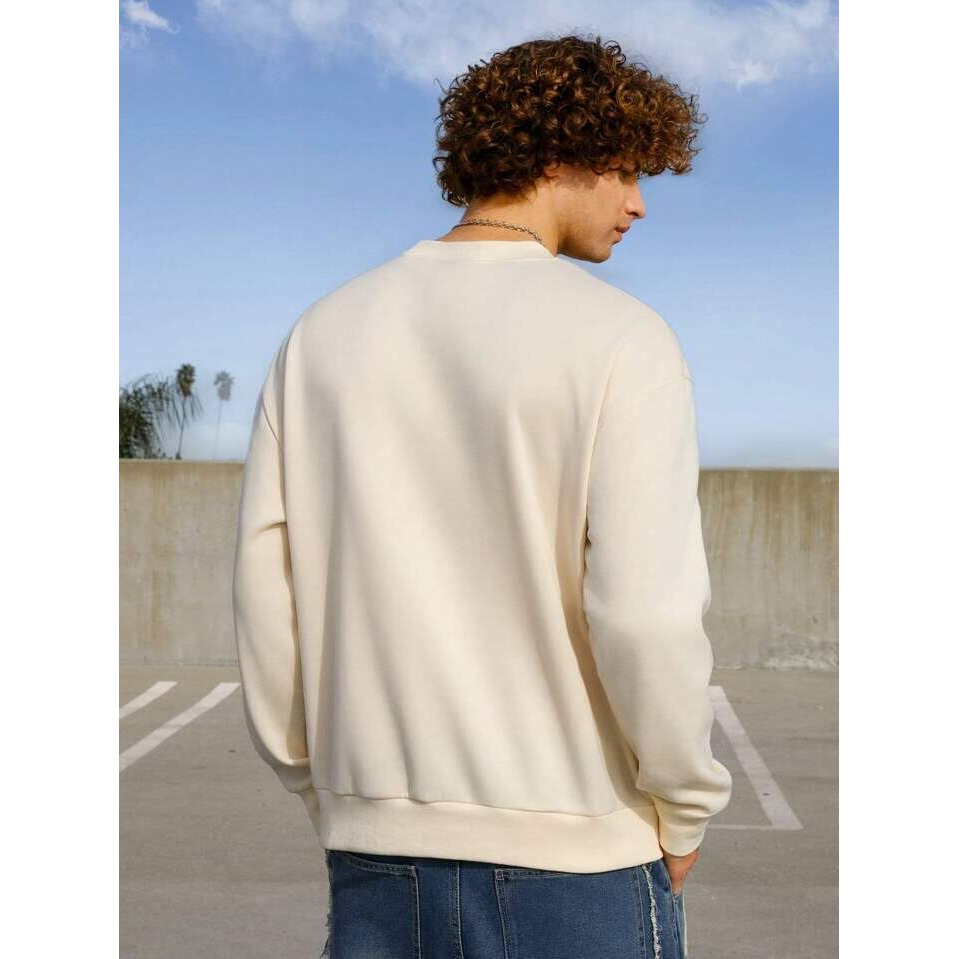 TAGAS Men's Fleece Year Round Replenishable Round Neck Regular Fit Sweatshirt (MSS-1-COLORADO-BEIGE-L_Beige_L)