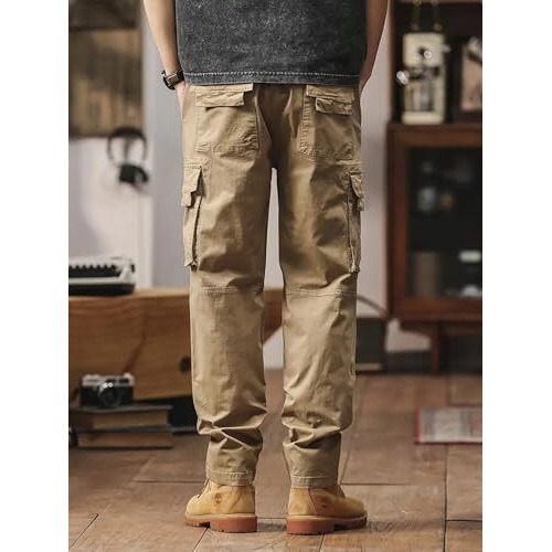 Lymio Men Cargo || Men Cargo Pants || Men Cargo Pants Cotton || Cargos for Men (Cargo-54-57) (in, Alpha, L, Khakhi)