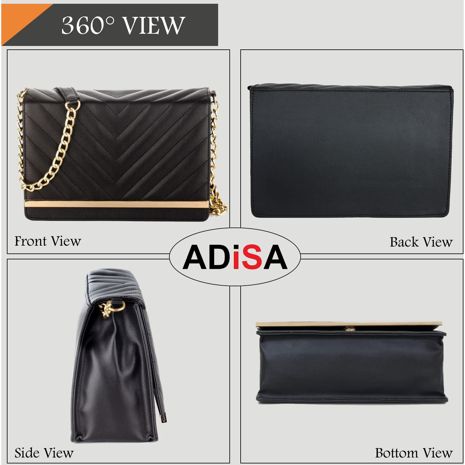 ADISA Women's Sling Bag (Black)