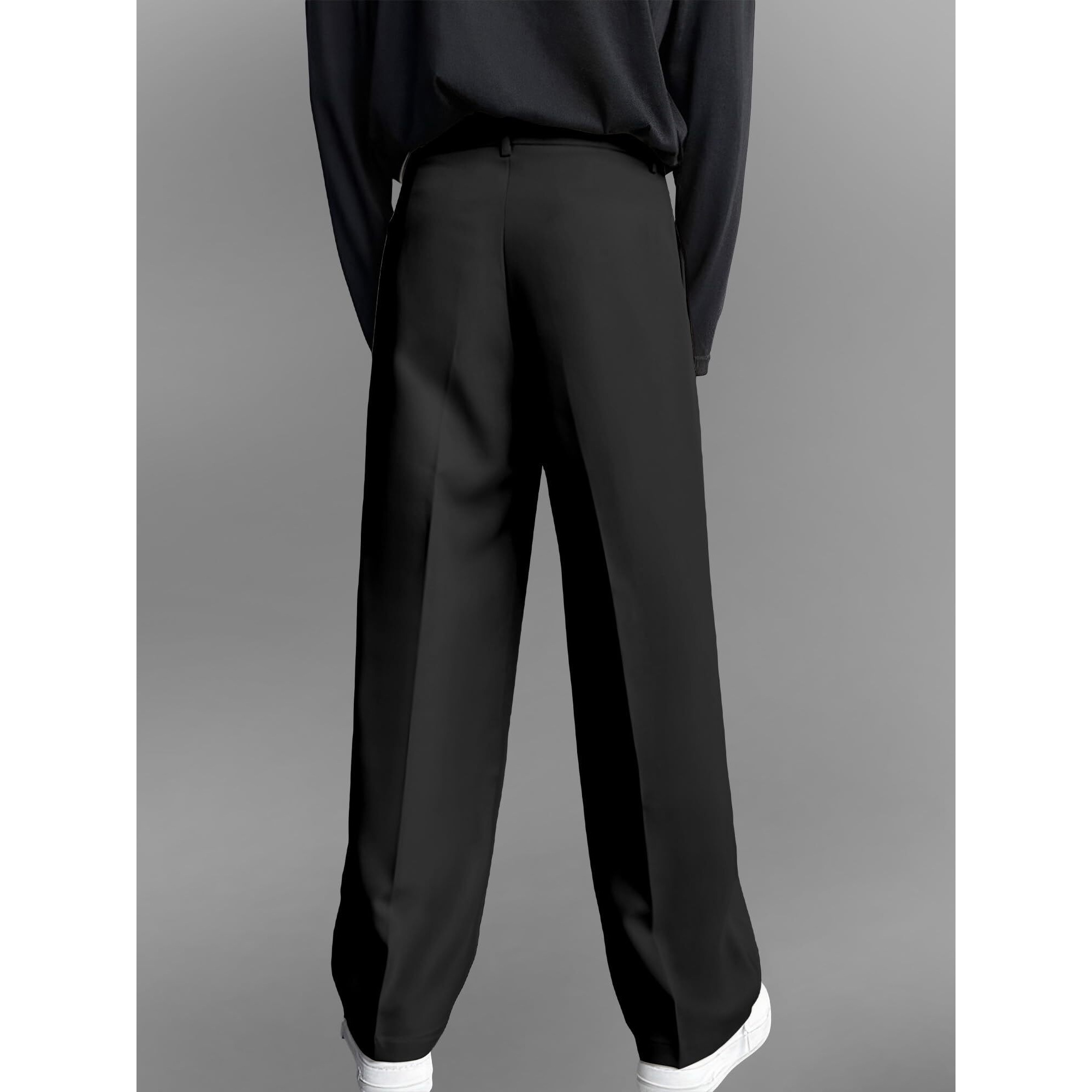 FTX Men Loose Fit Black Formal Trouser (542_1)_30