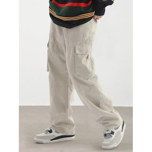 Lymio Men Cargo || Men Cargo Pants || Men Cargo Pants Cotton || Cargos for Men (Cargo-50-53) (in, Alpha, XL, Apricot)