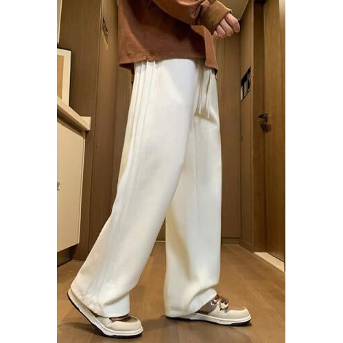 GRECIILOOKS Regular Trouser Baggy Loose Fit | Cargo for Men Stylish Track Pant (GL-TP-1048_White_L)
