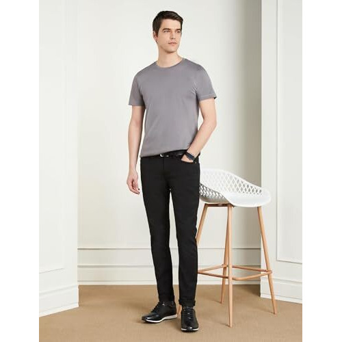 Symbol Premium Men's Slim Fit Stretchable Jeans | Casual Denim | Cotton Stretch | Fashion Shades of Black & Blue (Available in Plus Size) (Black_34)