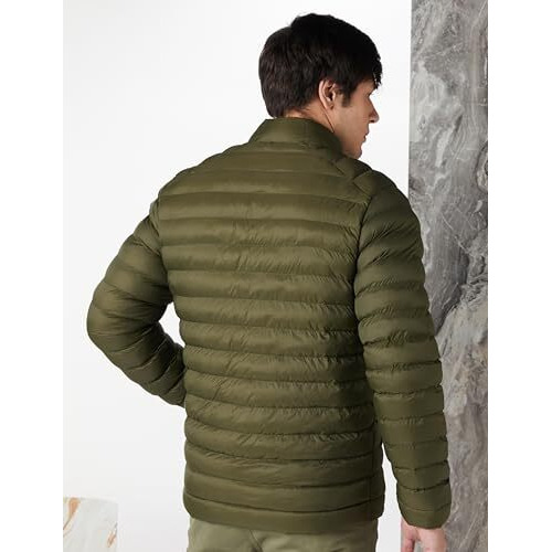 Amazon Brand - Symbol Men's Solid Full Sleeves Regular Fit Casual Jacket (AW23-SY-JK-20_Olive_XL)