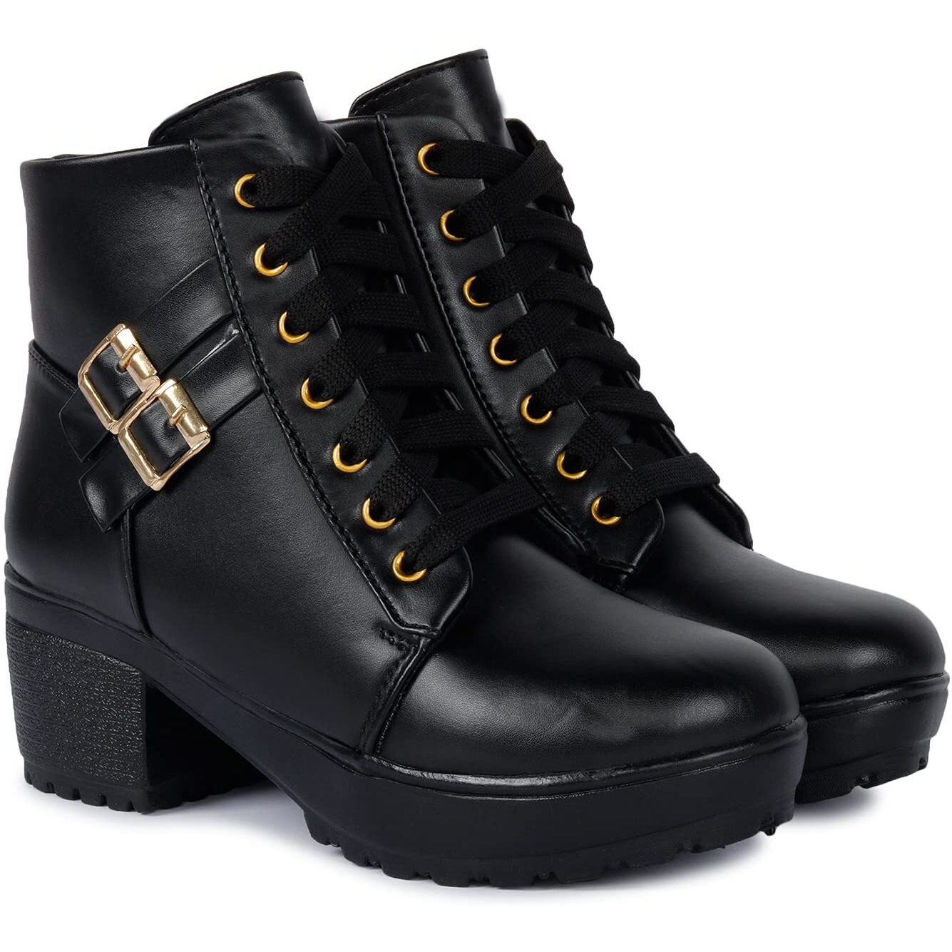 Creattoes Women Fashion Casual Boot High Ankle Heel for Girls Boot