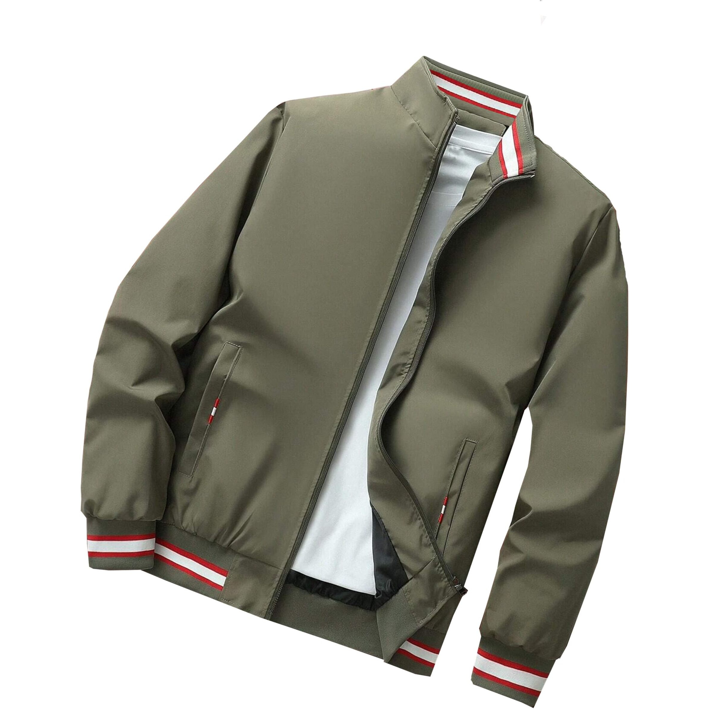 TAGAS Men's Bomber Polyester Short Length Jacket Green Medium