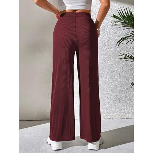 GRECIILOOKS Regular Fit Trouser for Women (Gl-Tr953-M-Burgundy), Medium