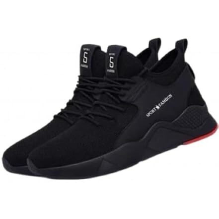 AADI Men's Black Mesh Outdoor Casual Shoes