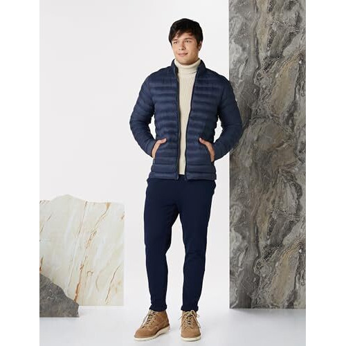 Amazon Brand - Symbol Nylon Men's Solid Full Sleeves Regular Fit Casual Jacket (Aw23-Sy-Jk-20_Navy_L)