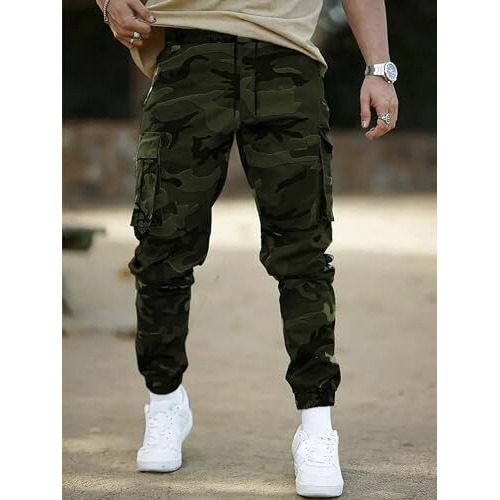 Lymio Men Cargo || Men Cargo Pants || Men Cargo Pants Cotton || Cargos for Men (Army) (M, Green)