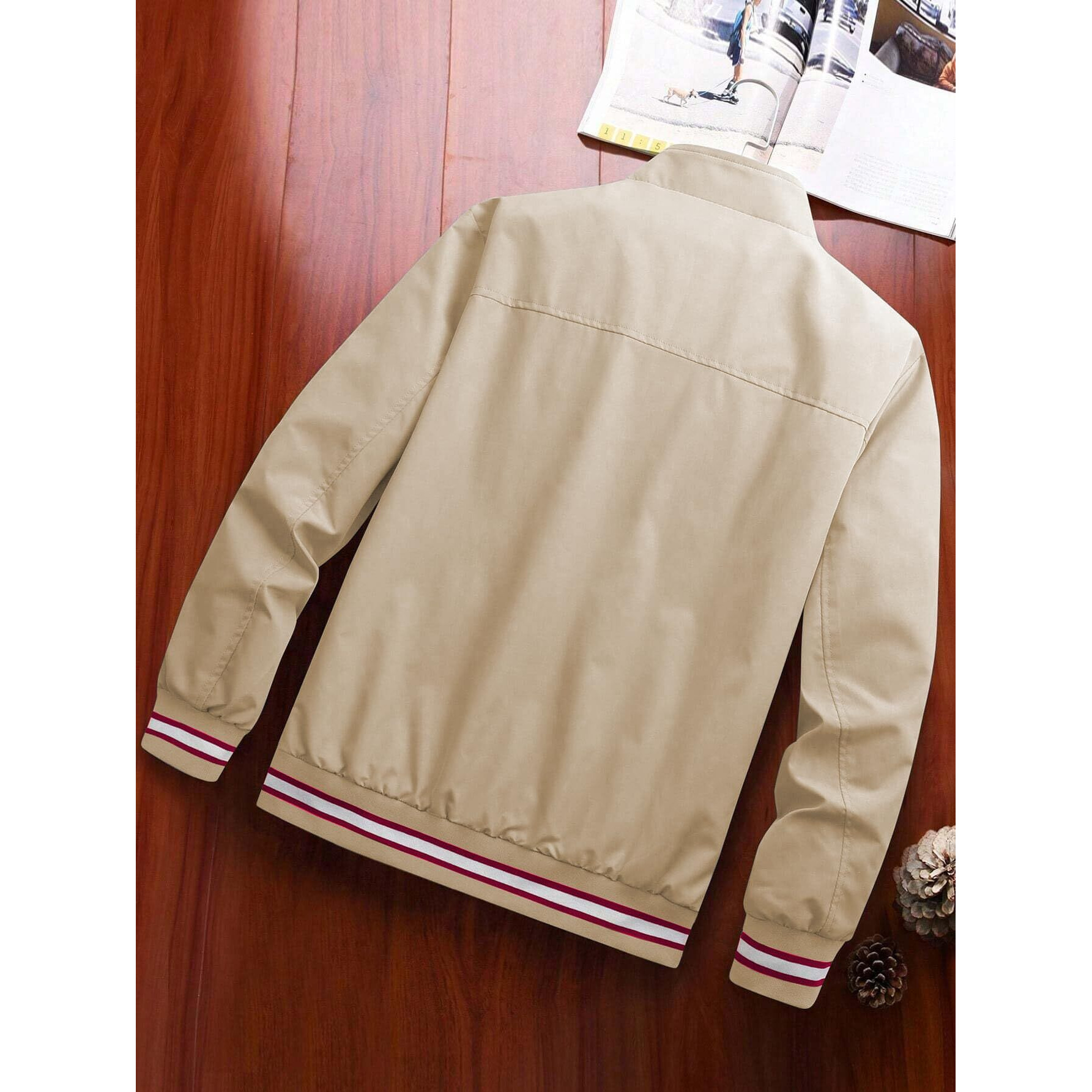 TAGAS Men's Bomber Polyester Standard Length Jacket MJ-9090-XXL_Khaki