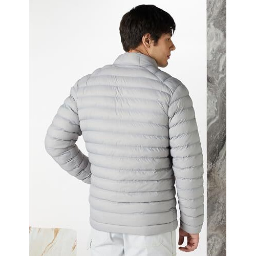 Amazon Brand - Symbol Nylon Men's Solid Full Sleeves Regular Fit Casual Jacket (Aw23-Sy-Jk-20_Grey_L)