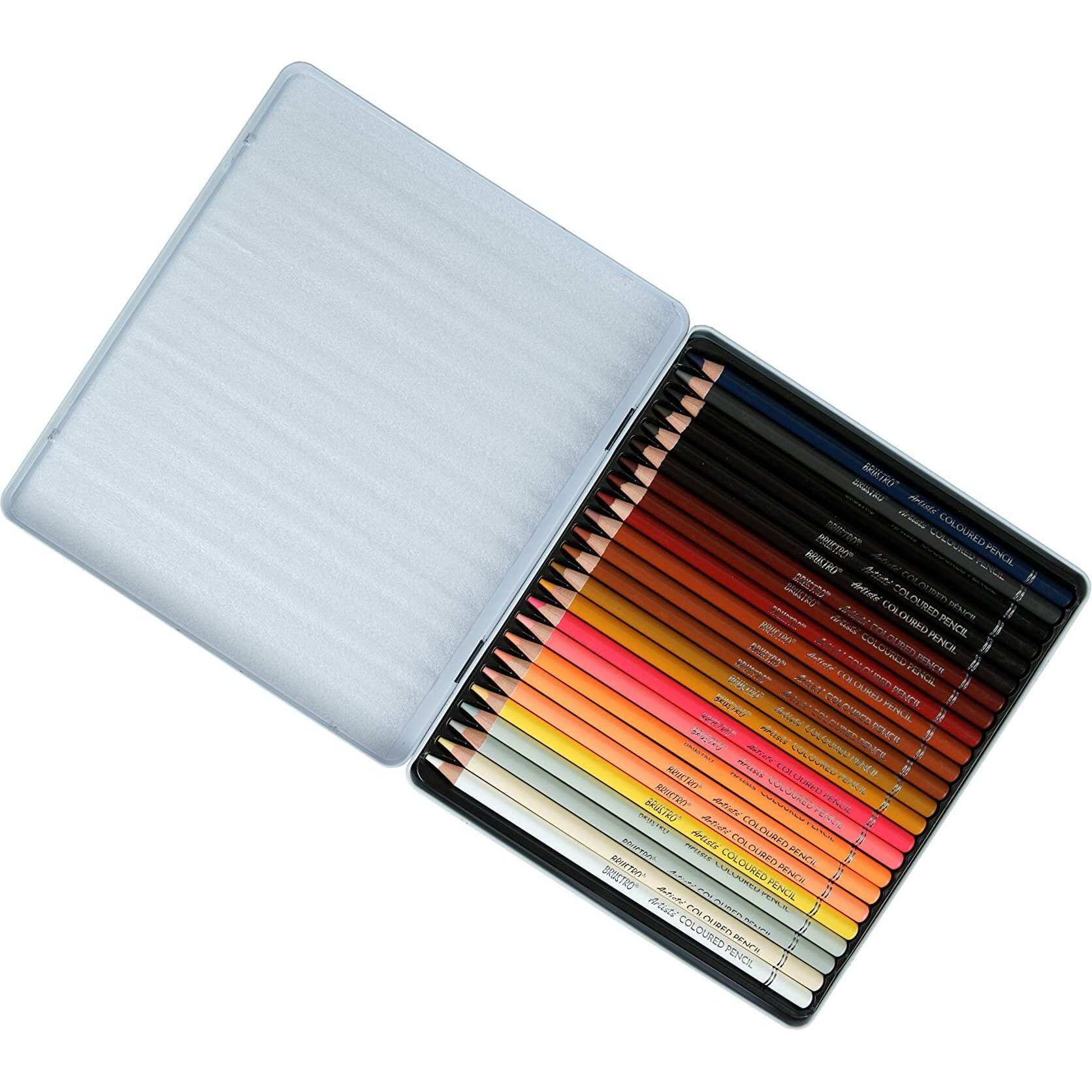 BRUSTRO Artist's Colour Pencil Skin Tone| Set of 24 (in an Elegant tin Box) | Ideal for Coloring, Vibrant shades, human face, Break & Fade resistant, DIY Art,Highly Pigmented, Mandala, Portrait