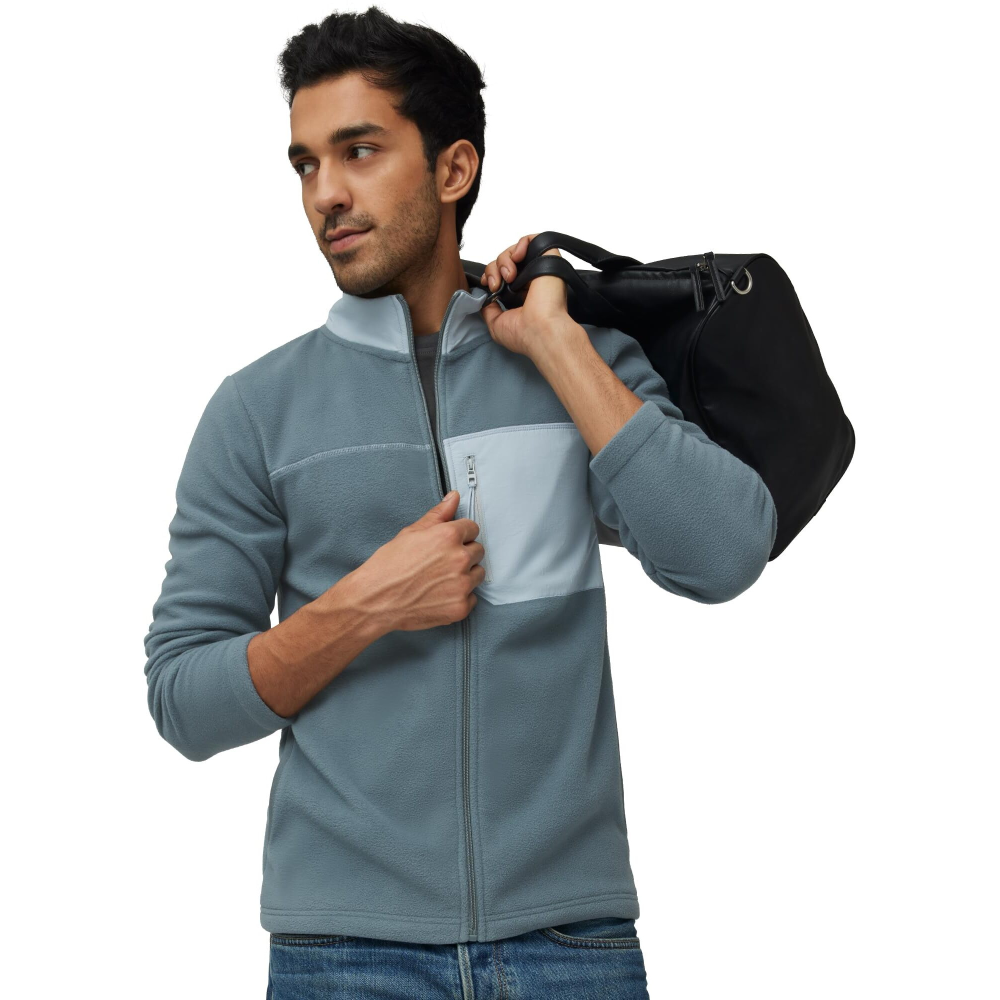 XYXX Men Cotton Rich Jackets, Regular Fit, Solid, Pack of 1, MB12JK05L, Storm Blue, L