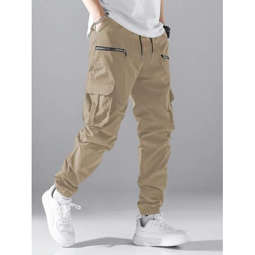 Lymio Men Cargo || Men Cargo Pants || Men Cargo Pants Cotton || Cargos for Men (Cargo-36-Khakhi-M)