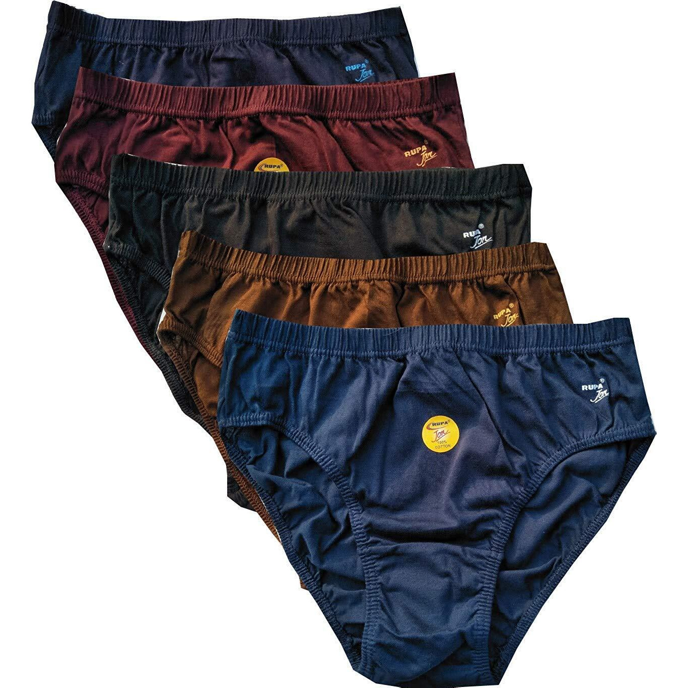 Rupa Jon Women's Cotton Panty (Pack of 5)(Colors May Vary) (110), 4XL(Colors and Prints May Vary) Assorted