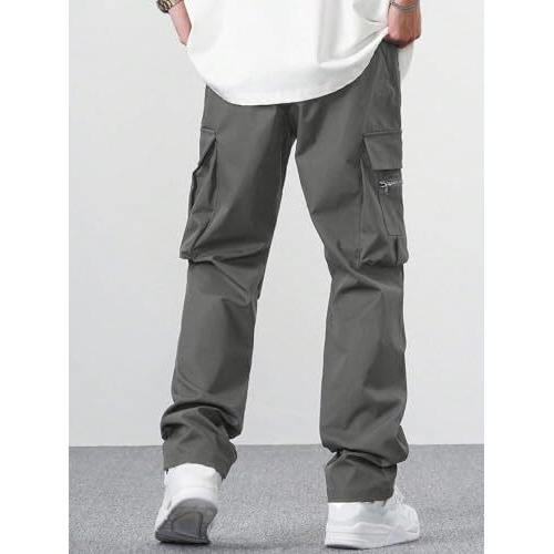 Lymio Men Cargo || Men Cargo Pants || Men Cargo Pants Cotton || Cargos for Men (Cargo-05-08) (2XL, Light Grey)