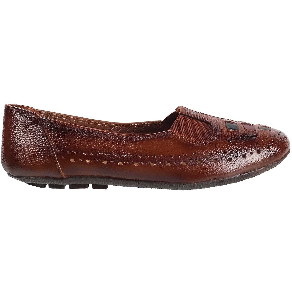 Mochi Women's Tan Synthetic Ballerinas 4-UK 37 (EU) (31-4932)