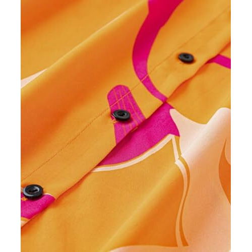 Leriya Fashion Dress for Women | One Piece Dress for Women | Beach Dress for Women (Large, Orange)