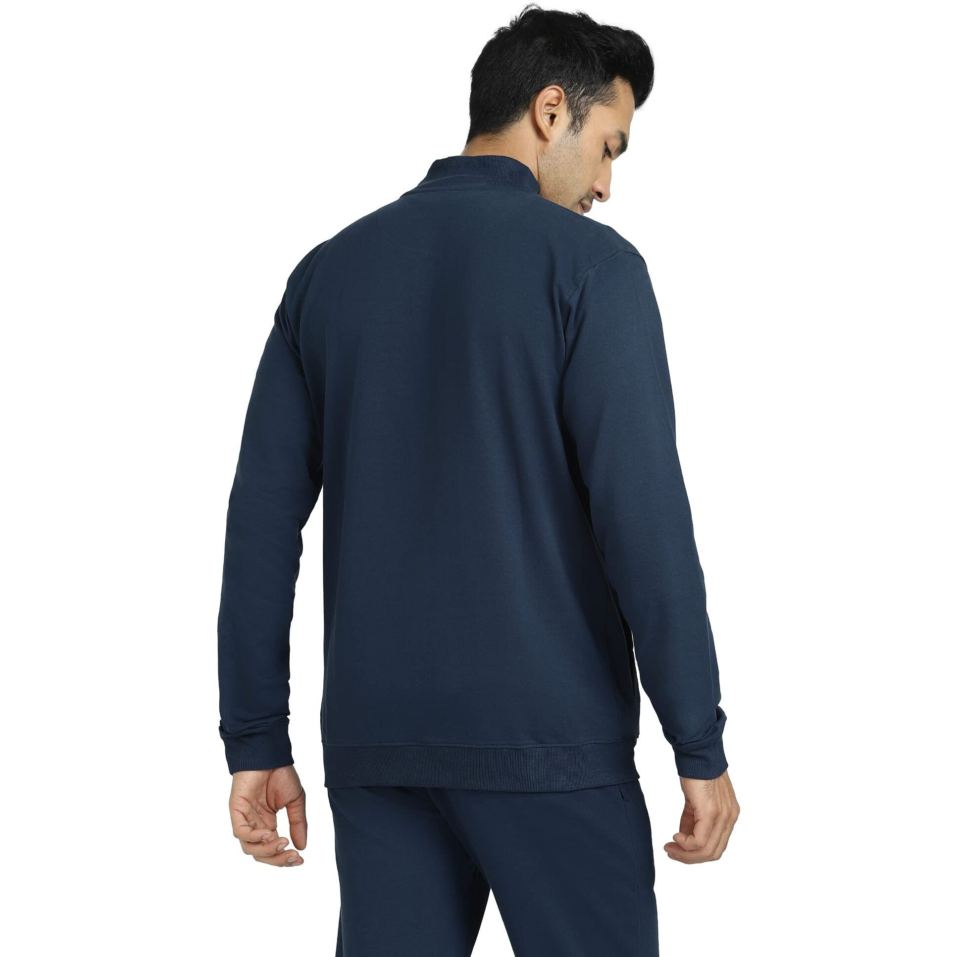 XYXX Cruze French Terry Cotton Zip-Up Jacket (M Opal Blue)