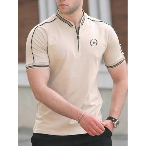 Lymio Men T-Shirt || T-Shirt for Men || Polo T Shirt || T-Shirt (polo-30-33) (M, Chiku)