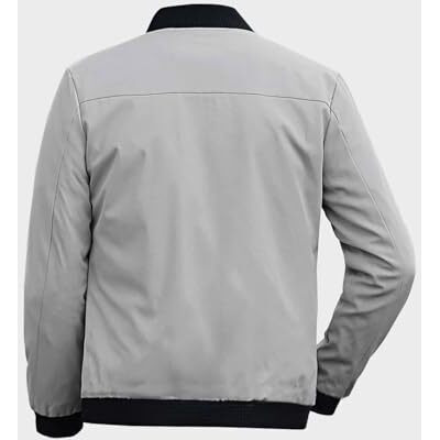 Lymio men jackets || bomber jacket for men || Lightweight Outwear Sportswear Polyester Standard Length Bomber Jacket (J-01-03) (2XL, Grey)