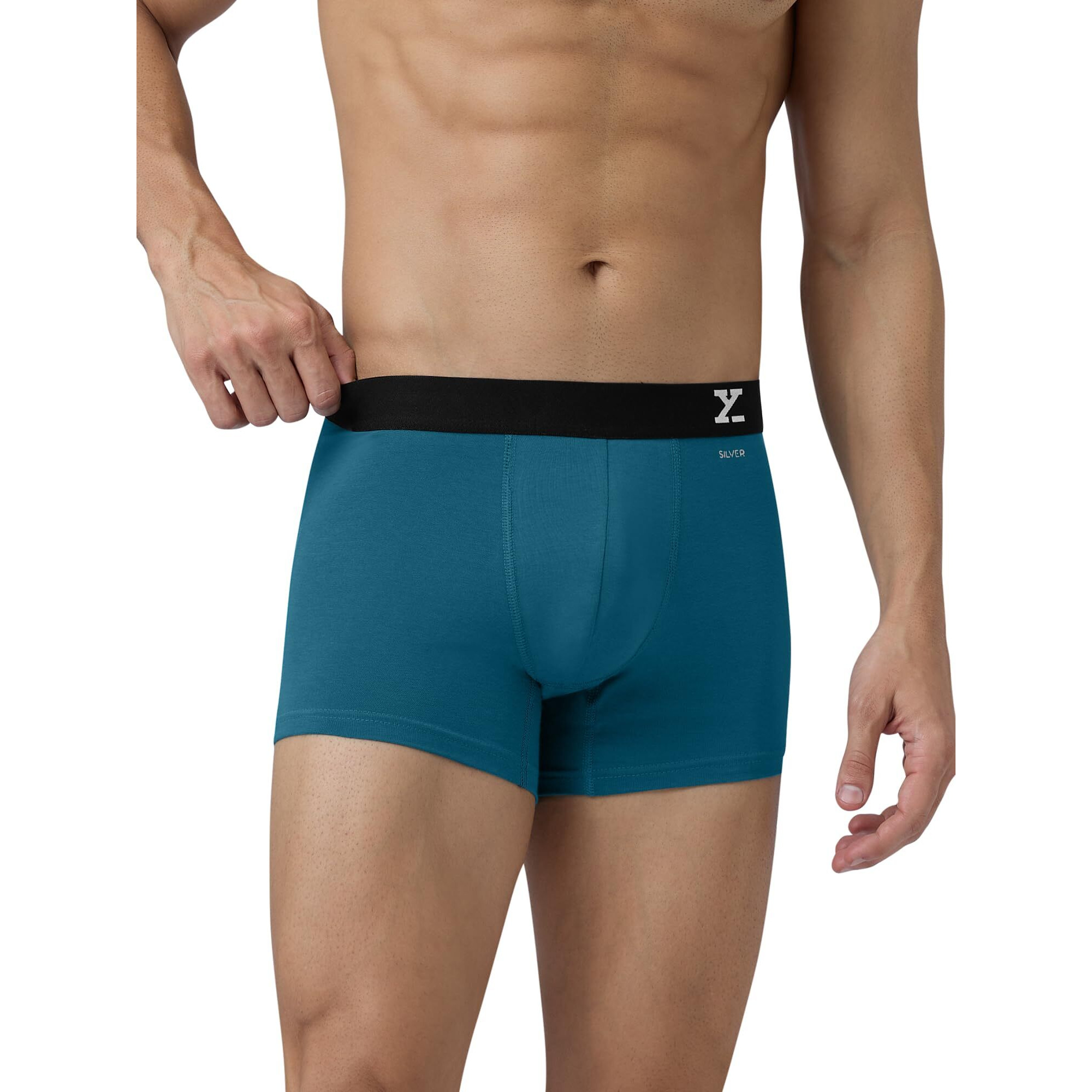 XYXX Men's Cotton Trunks (Pack of 3) (XYTRNK3PCKN546L_Dark Maroon + Legion Blue + Frost Grey_L)