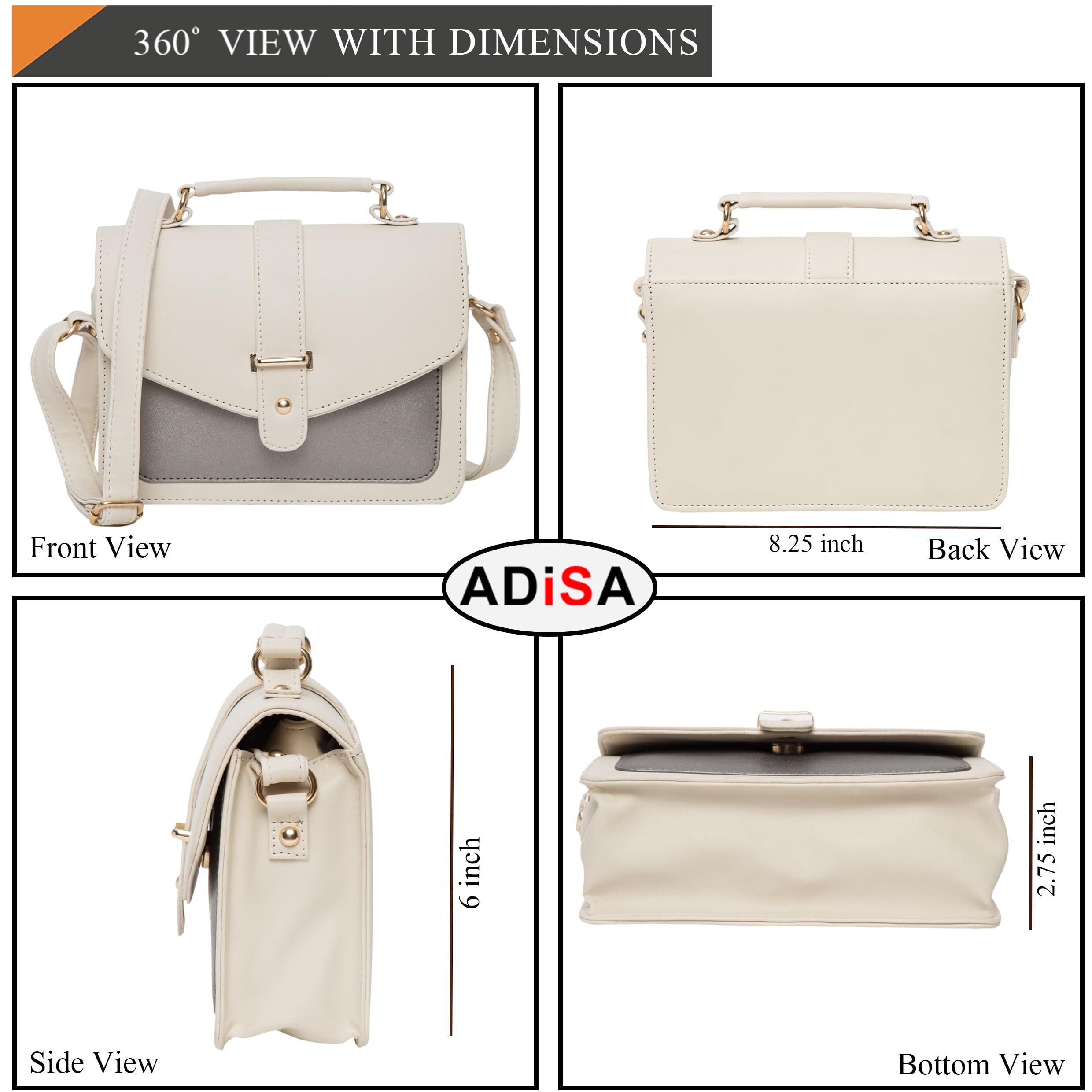 ADISA Women's Sling Bag (Gr-Off White)