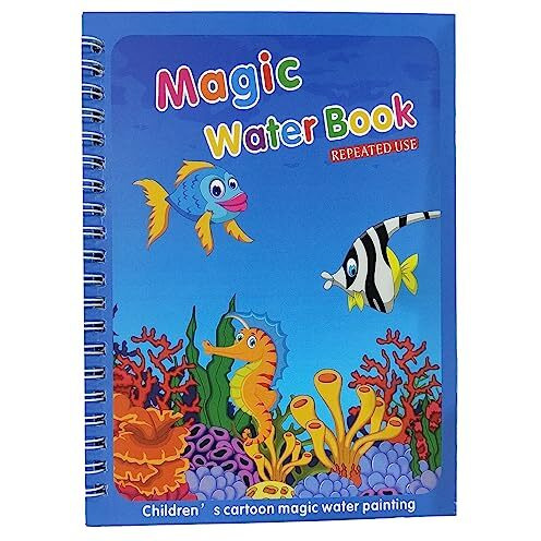 GLUN Water Magic Books for Children, Different Themes with Self Drying Water Pen for Kids Fun with Learning Including 1 Marker, 3 to 5 Age Group (Pack of 3)