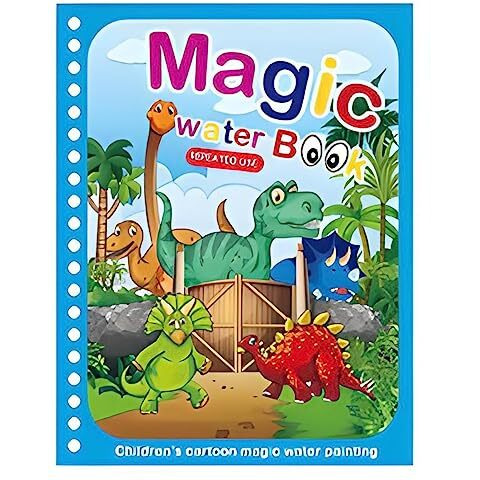 GLUN Water Magic Books for Children, Different Themes with Self Drying Water Pen for Kids Fun with Learning Including 1 Marker, 3 to 5 Age Group (Pack of 3)