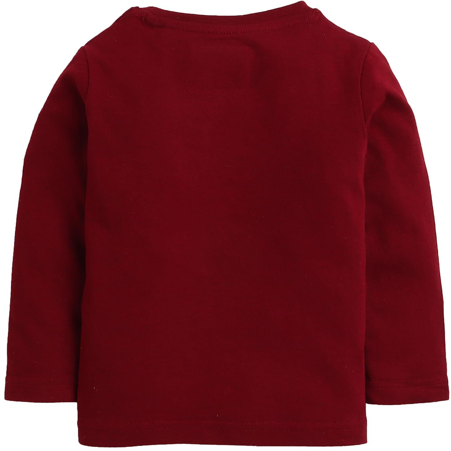 BUMZEE Maroon Girls Cotton Full Sleeves T-Shirt And Pajama Set Age - 5-6 Years