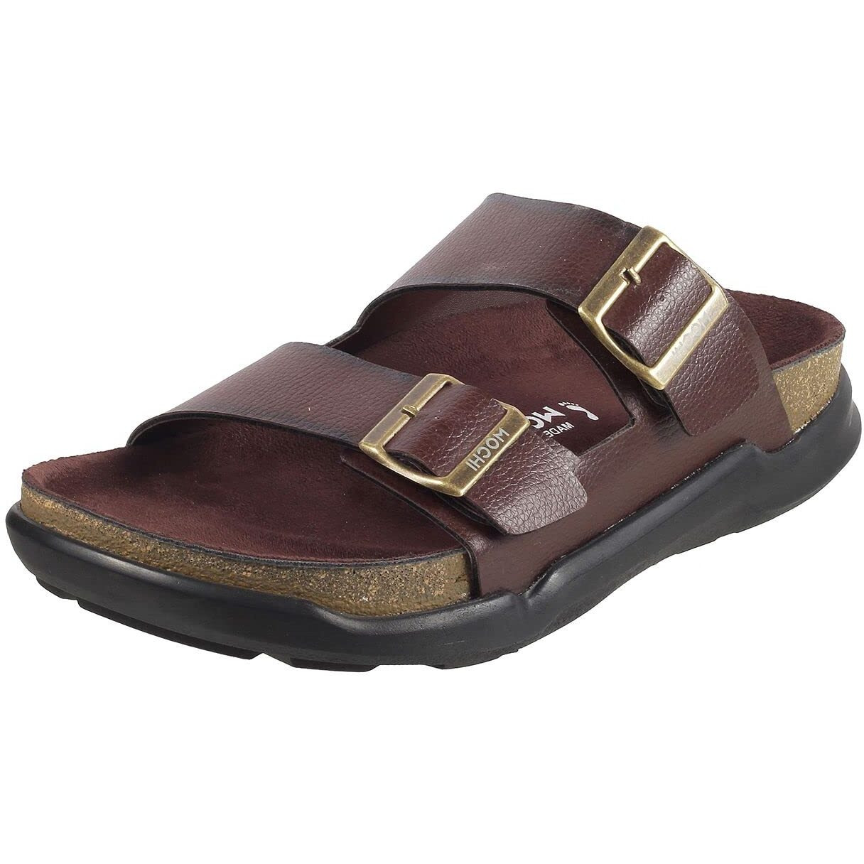 Mochi Mens Leather Brown Slippers (Size (9 UK (43 EU))